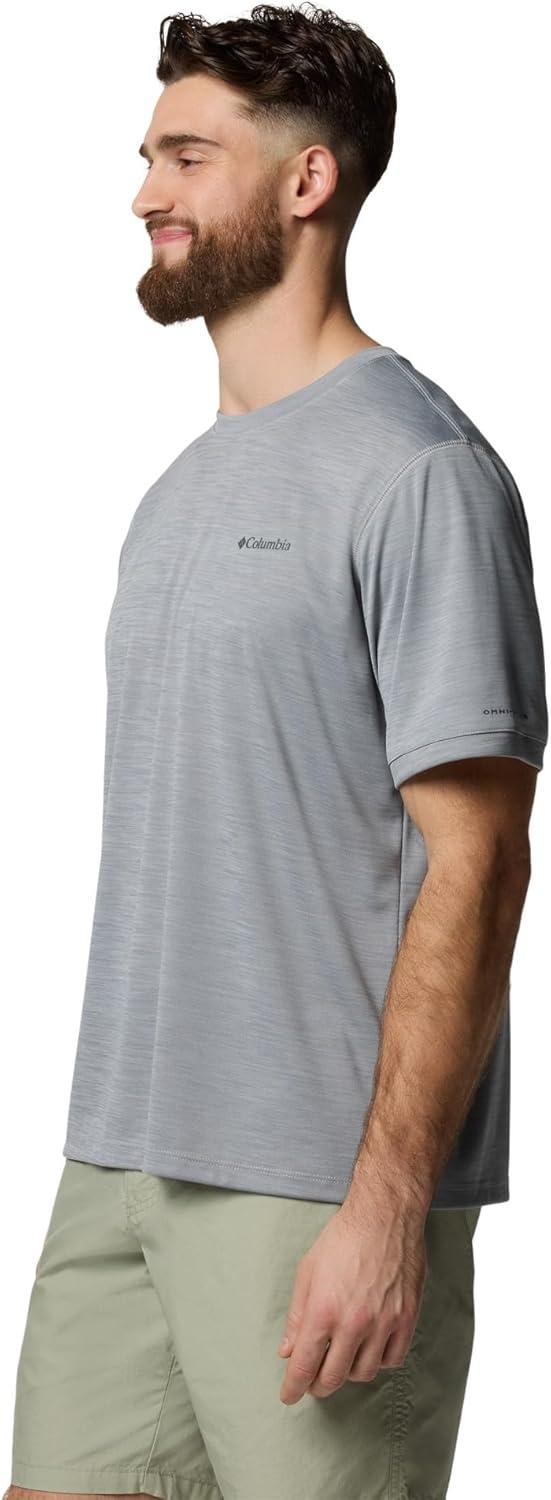 imageColumbia Mens Sage Peak Knit Short Sleeve CrewColumbia Grey Heather