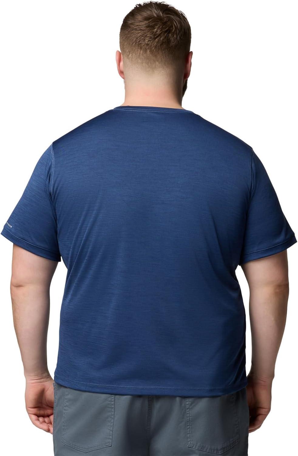 imageColumbia Mens Sage Peak Knit Short Sleeve CrewDark Mountain Heather