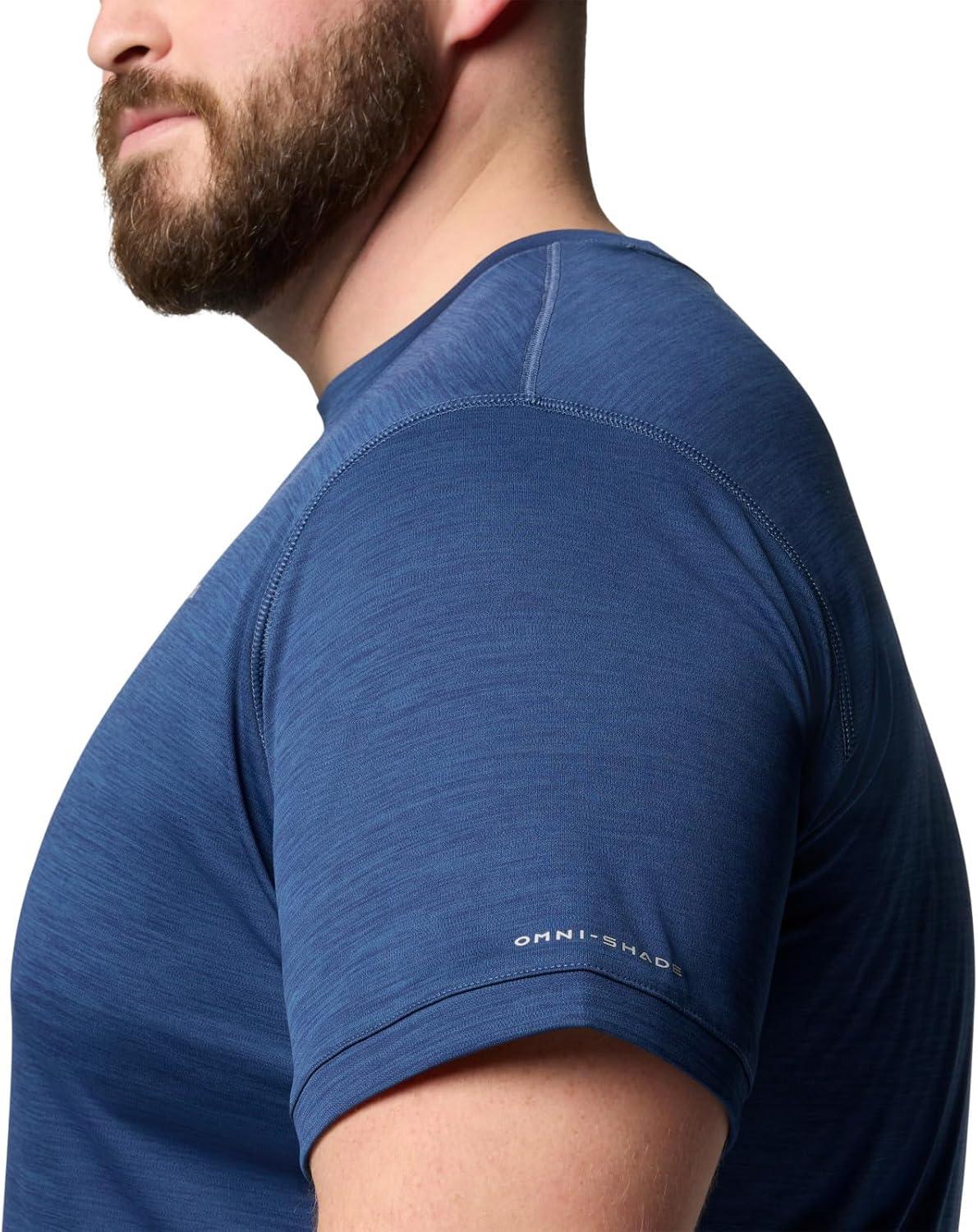 imageColumbia Mens Sage Peak Knit Short Sleeve CrewDark Mountain Heather