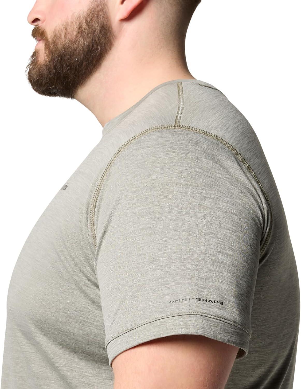 imageColumbia Mens Sage Peak Knit Short Sleeve CrewStone Green Heather