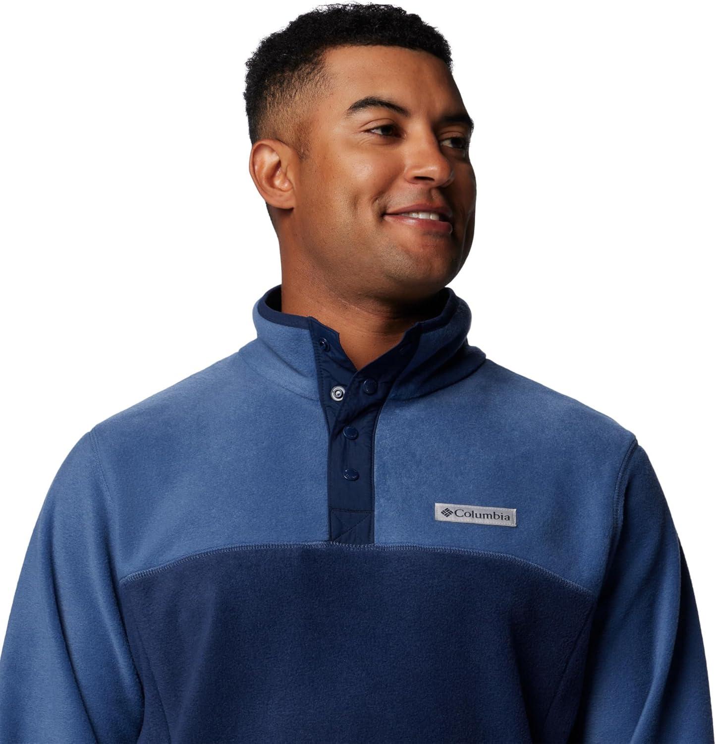 imageColumbia Mens Steens Mountain Half Snap Fleece Jacket Collegiate NavyDark Mountain Medium