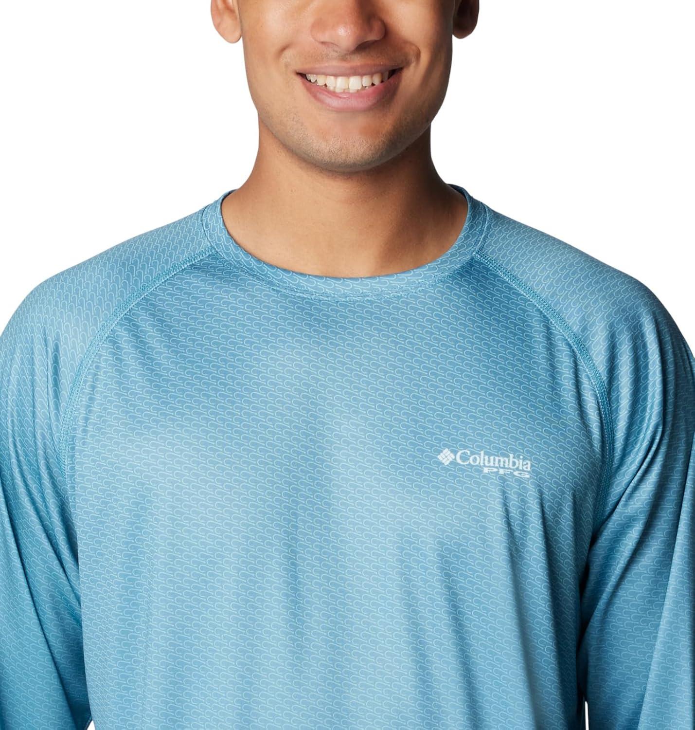 imageColumbia Mens Super Terminal Tackle PFG Super Fade Long SleeveCanyon BlueFish Hooks Super Fade