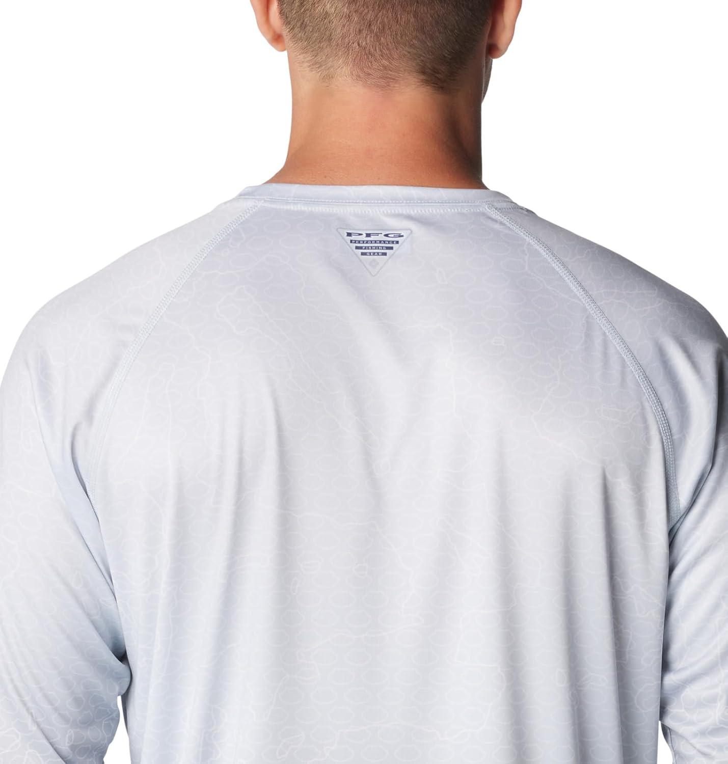 imageColumbia Mens Super Terminal Tackle PFG Super Fade Long SleeveCirrus Grey TechcamoBathymetric Super Fade