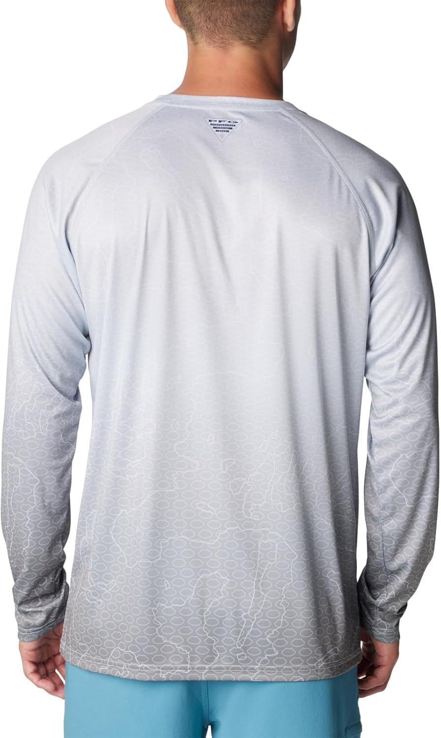 imageColumbia Mens Super Terminal Tackle PFG Super Fade Long SleeveCirrus Grey TechcamoBathymetric Super Fade