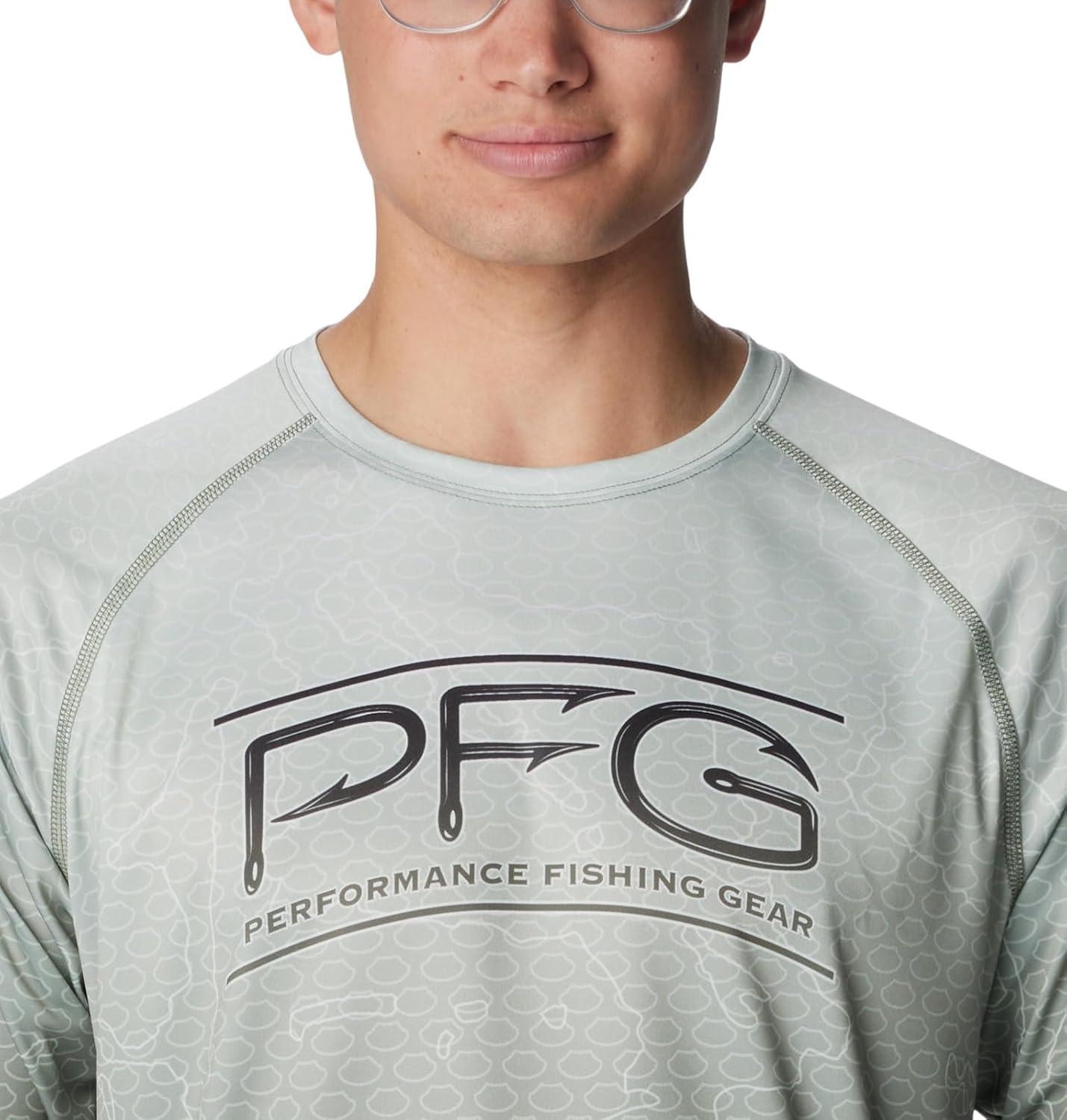 imageColumbia Mens Super Terminal Tackle PFG Super Fade Long SleeveCypress TechcamoBathymetric Super Fade