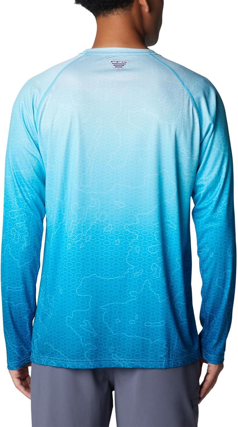 imageColumbia Mens Super Terminal Tackle PFG Super Fade Long SleeveOcean Blue TechcamoBathymetric Super Fade