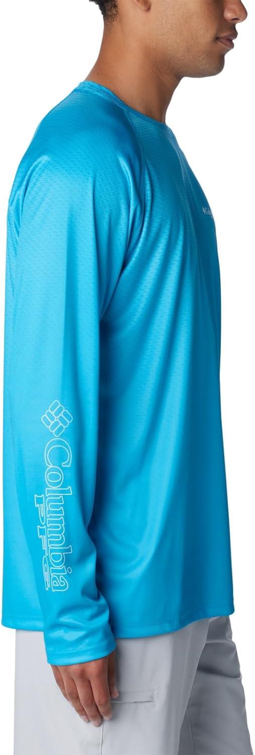 imageColumbia Mens Super Terminal Tackle PFG Super Fade Long SleeveOcean BlueFish Hooks Super Fade