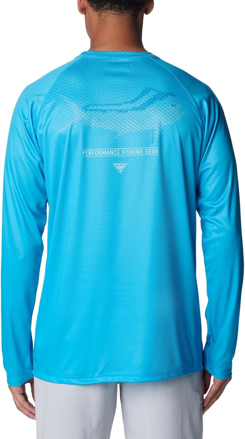 imageColumbia Mens Super Terminal Tackle PFG Super Fade Long SleeveOcean BlueFish Hooks Super Fade