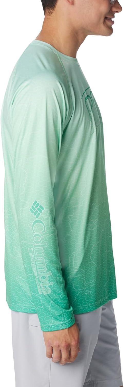 imageColumbia Mens Super Terminal Tackle PFG Super Fade Long SleeveOcean Mint TechcamoBathymetric Super Fade