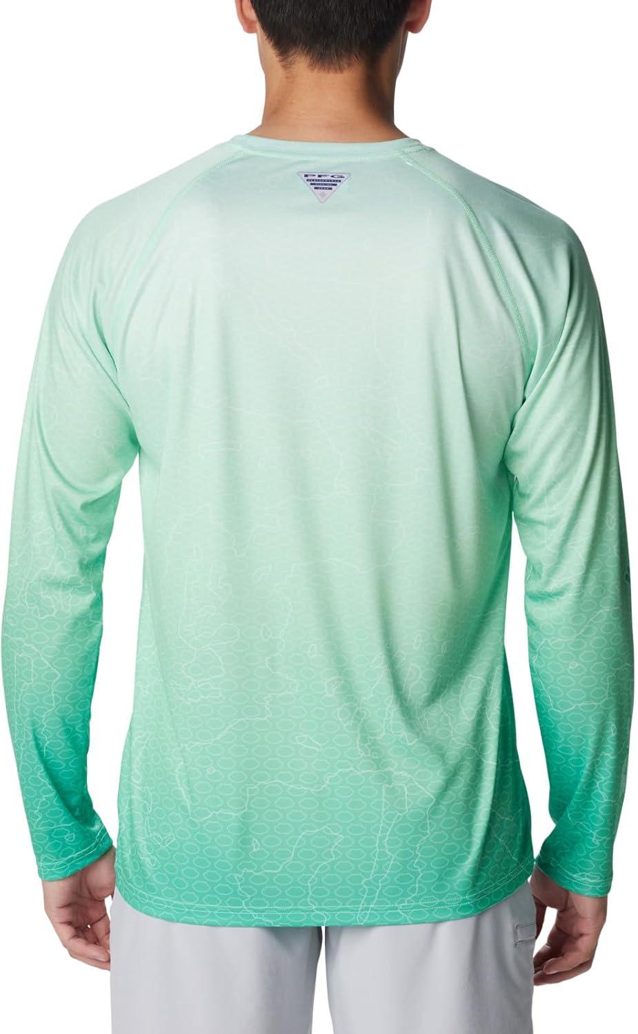imageColumbia Mens Super Terminal Tackle PFG Super Fade Long SleeveOcean Mint TechcamoBathymetric Super Fade