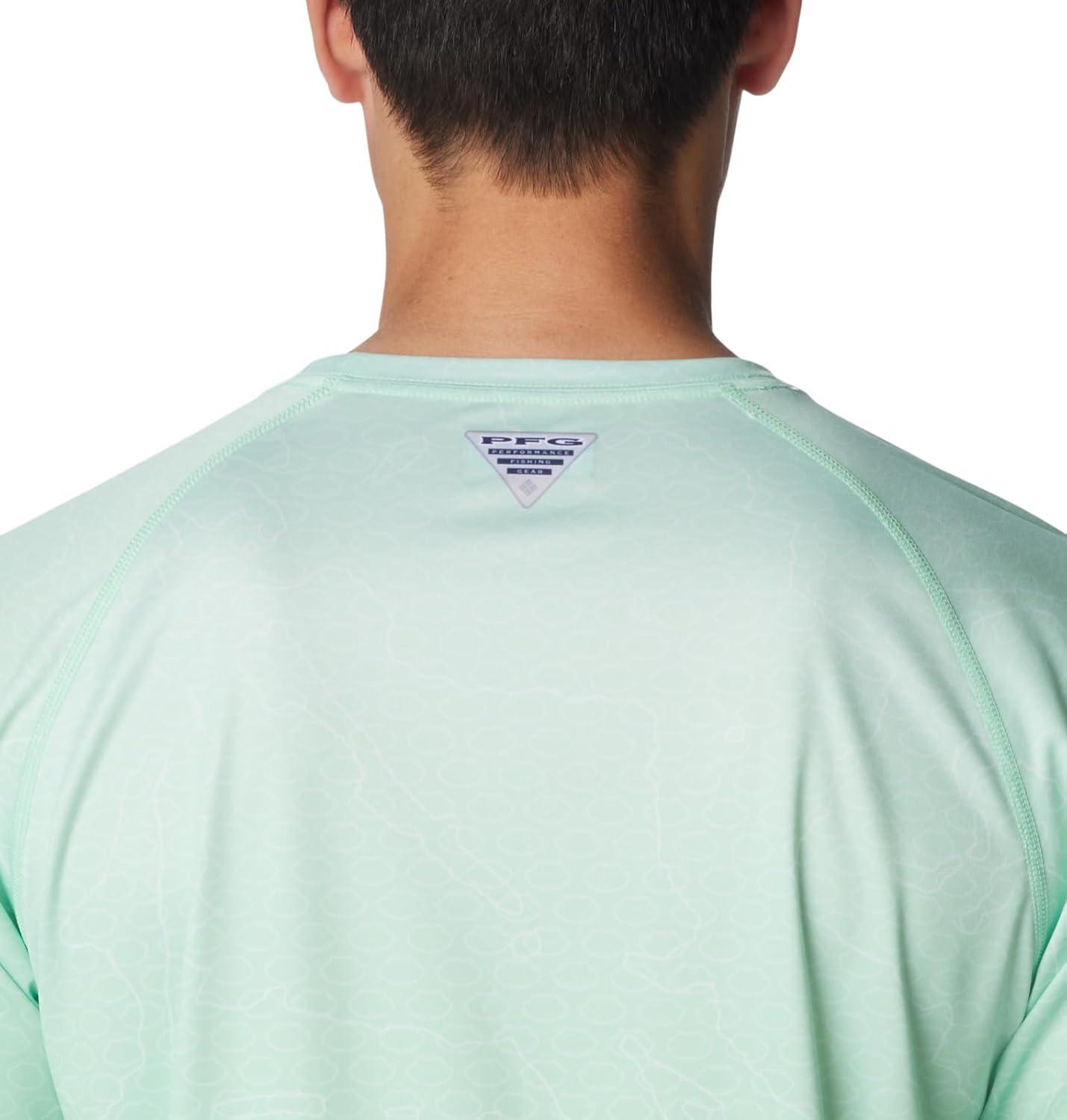 imageColumbia Mens Super Terminal Tackle PFG Super Fade Long SleeveOcean Mint TechcamoBathymetric Super Fade