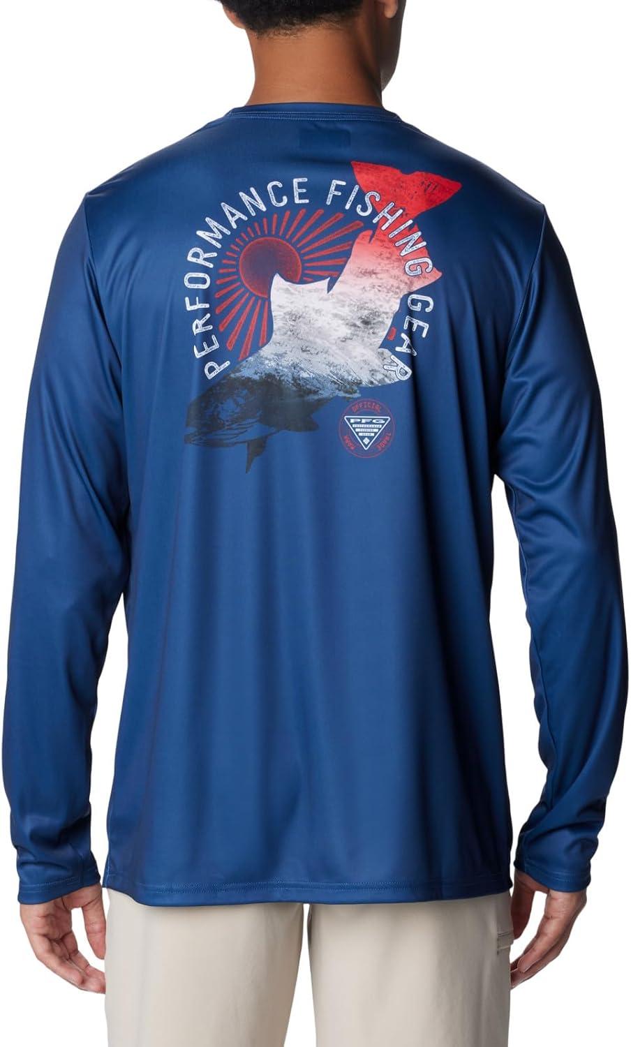 imageColumbia Mens Terminal Tackle PFG Tarpon Rise Long SleeveCarbonTrout PrintGfg