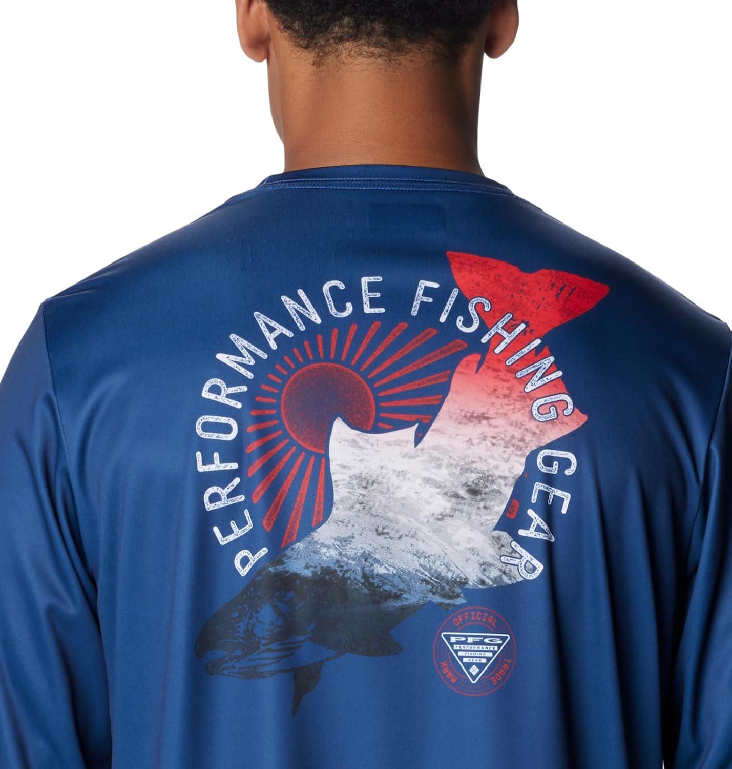 imageColumbia Mens Terminal Tackle PFG Tarpon Rise Long SleeveCarbonTrout PrintGfg