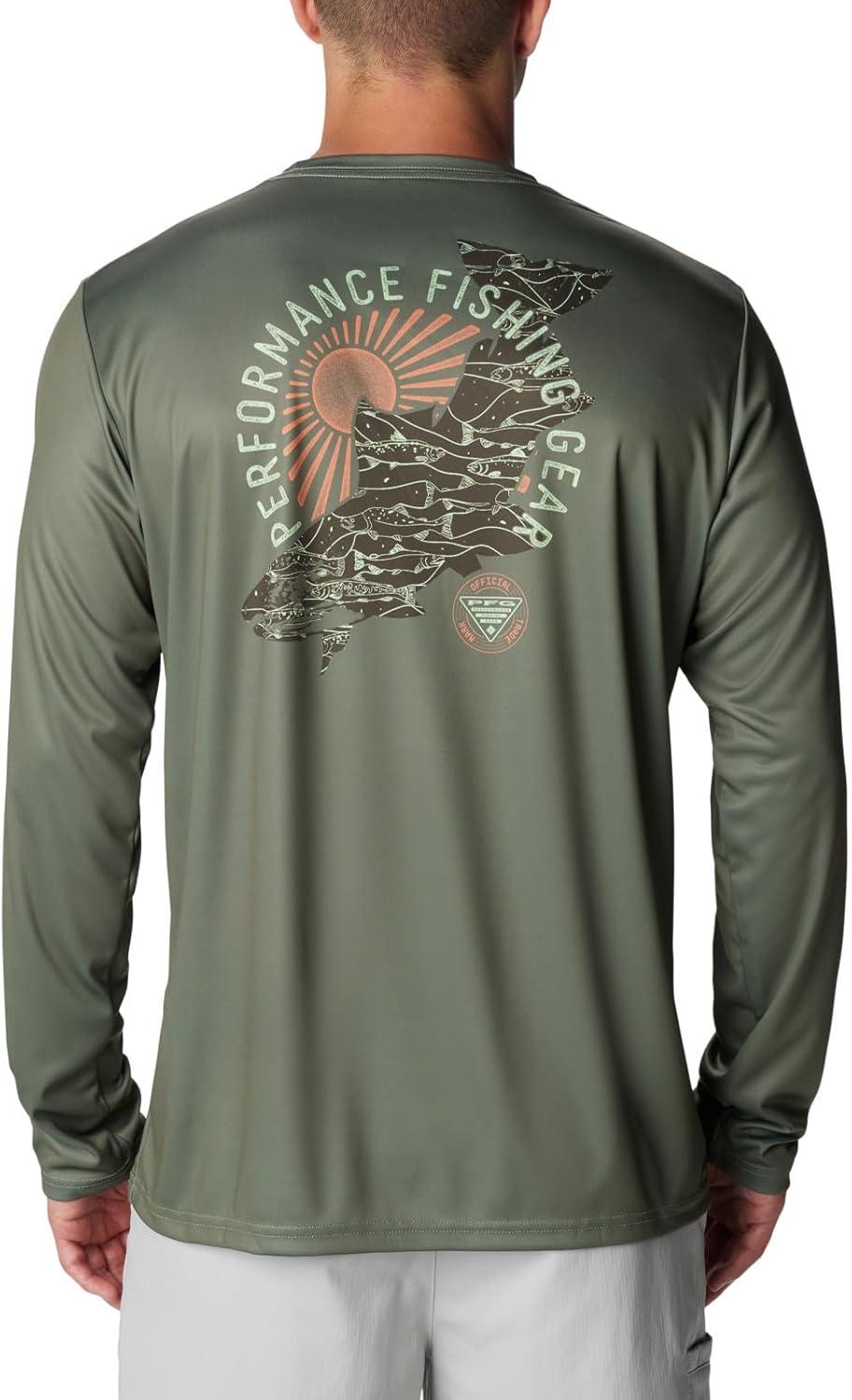 imageColumbia Mens Terminal Tackle PFG Tarpon Rise Long SleeveCypressTrout PrintAnadromous