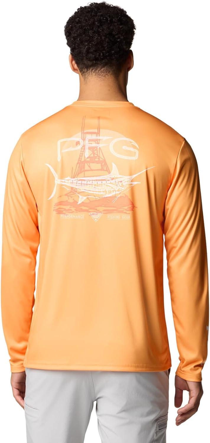 imageColumbia Mens Terminal Tackle PFG Tarpon Rise Long SleeveSummer OrangeMarlin Rise