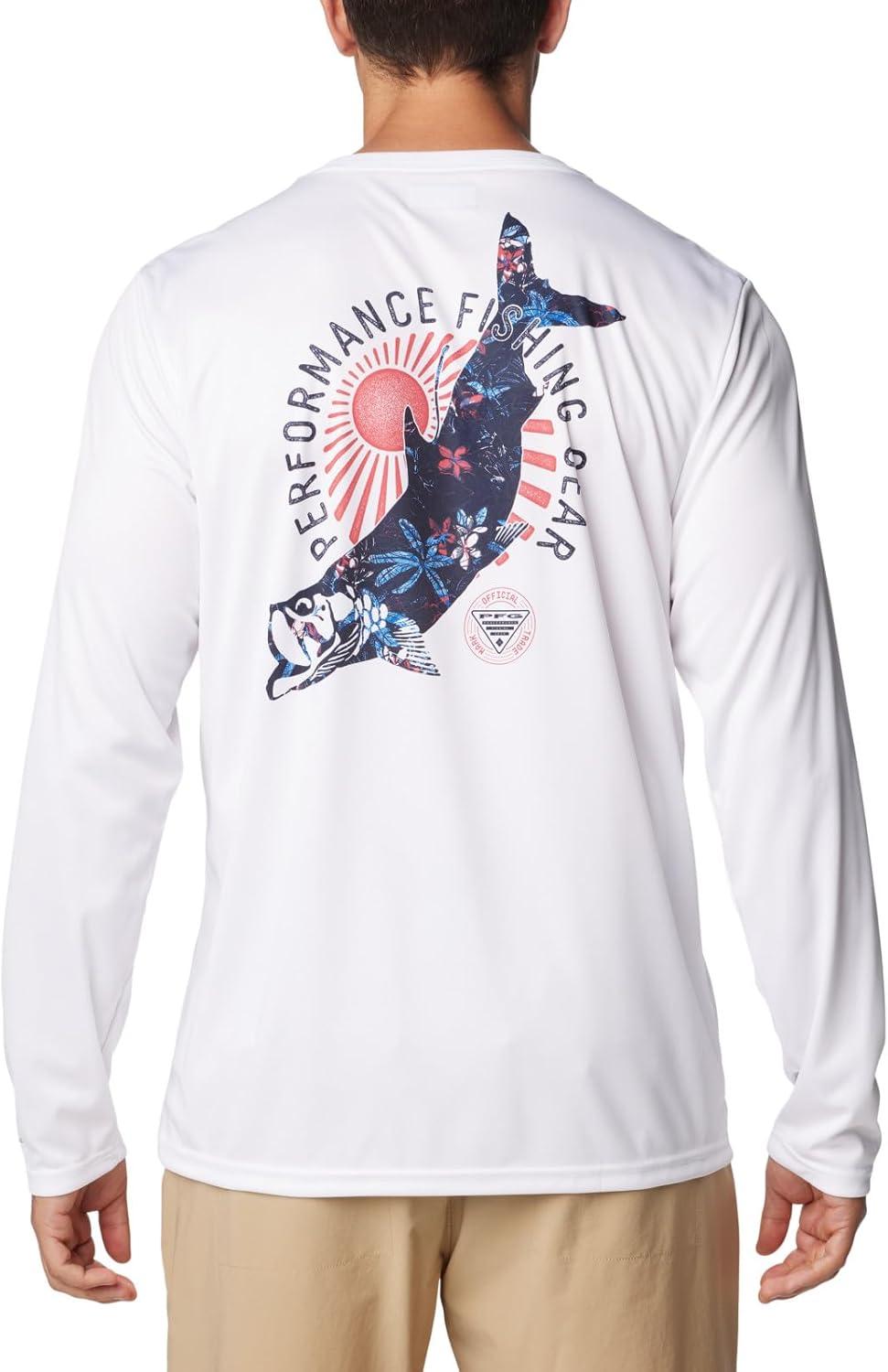 imageColumbia Mens Terminal Tackle PFG Tarpon Rise Long SleeveWhiteTarpon PrintPalmeria