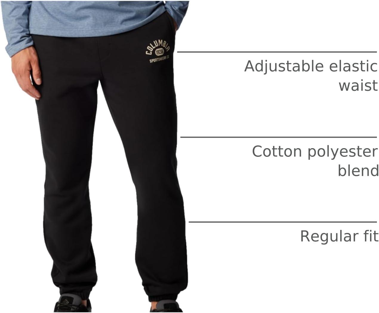 imageColumbia Mens Trek JoggerBlack College Life Mini Logo