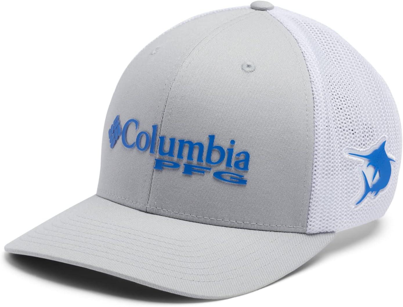 imageColumbia PFG Logo Mesh Ball CapCool GreyWhiteVivid BlueMarlin