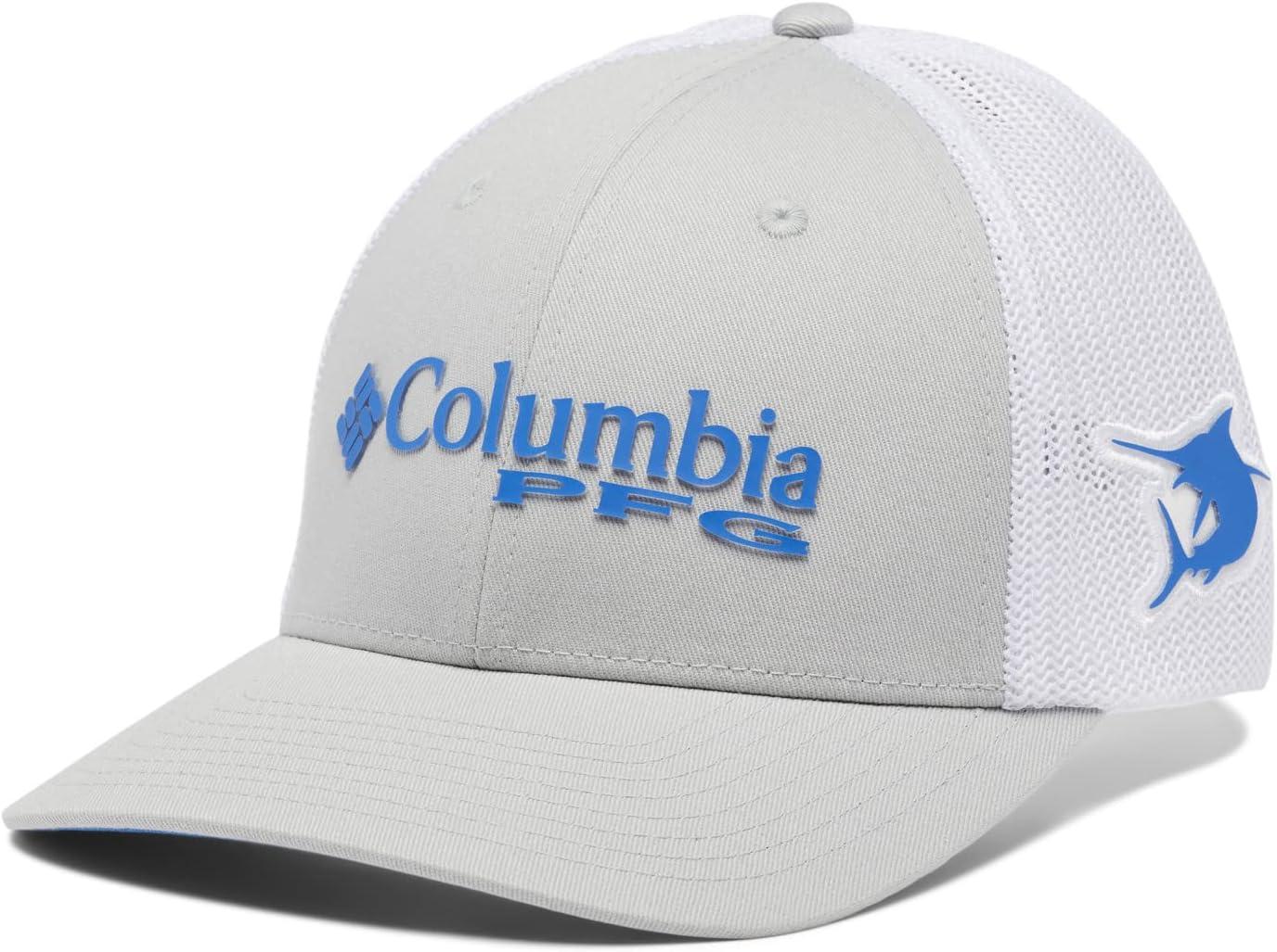 imageColumbia PFG Logo Mesh Ball CapCool GreyWhiteVivid BlueMarlin