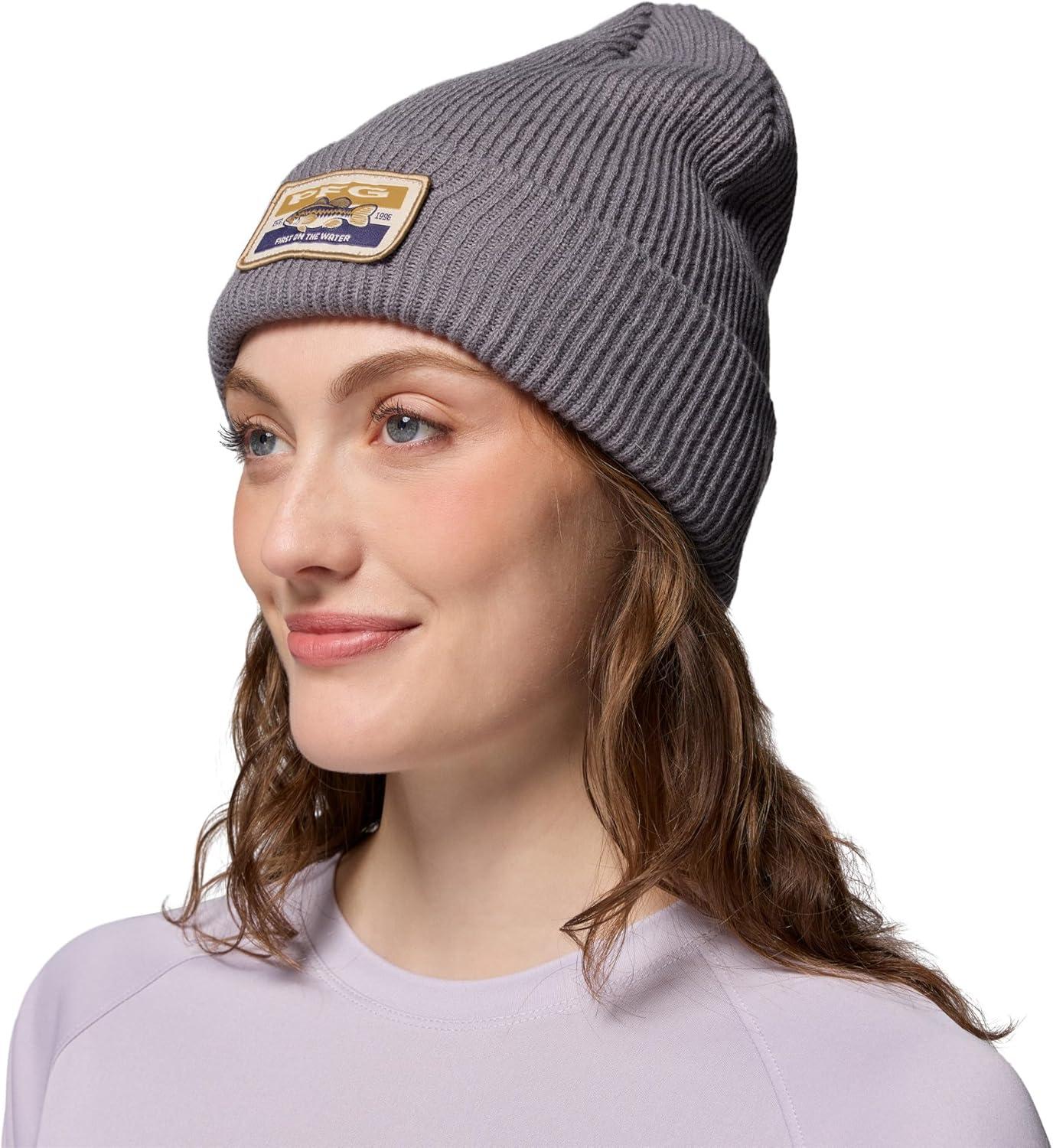 imageColumbia UnisexAdult PFG Patch BeanieCity GreyRectangle Bass
