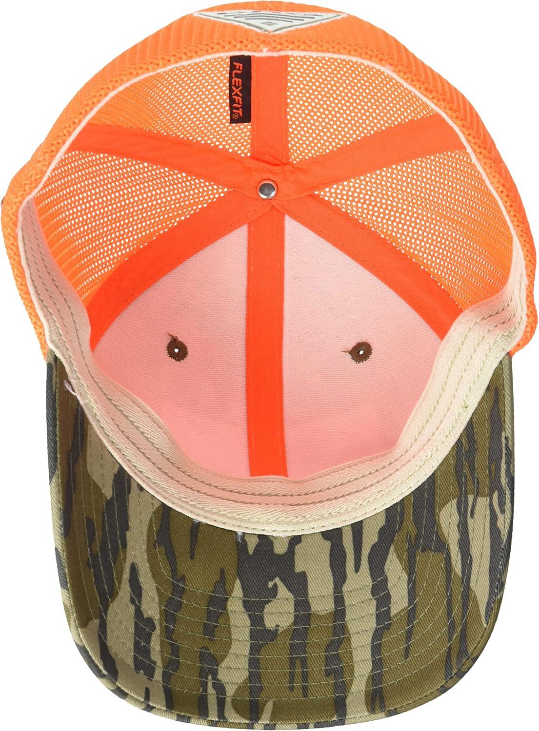 imageColumbia UnisexAdult PHG Camo Mesh Ball CapMossy Oak Bottomland Blaze Game Flag