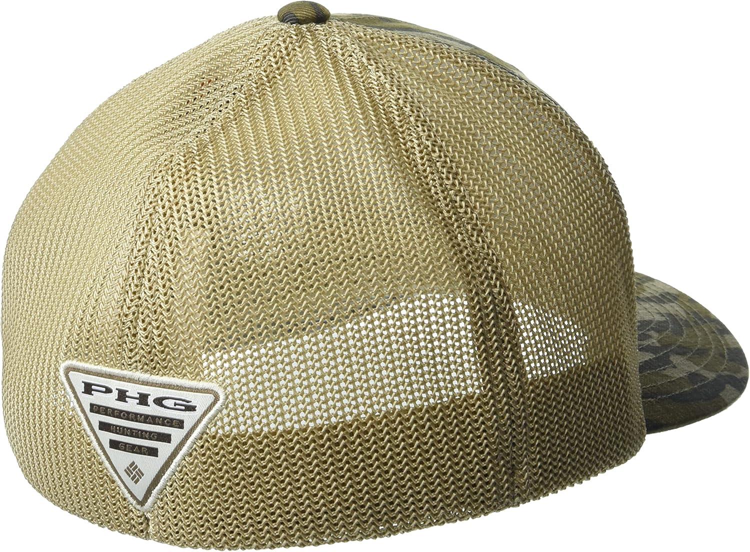 imageColumbia UnisexAdult PHG Camo Mesh Ball CapMossy Oak BottomlandGame Flag