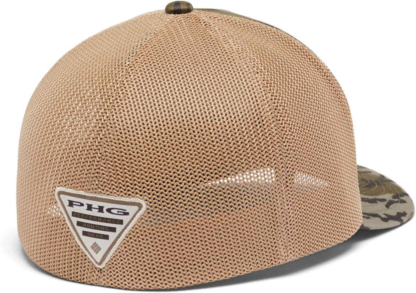 imageColumbia UnisexAdult PHG Camo Mesh Ball CapMossy Oak BottomlandGame Flag