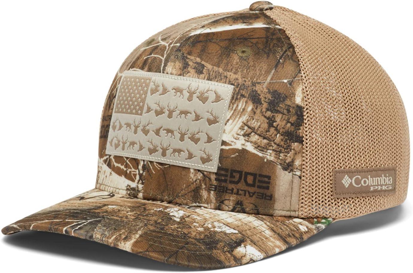 imageColumbia UnisexAdult PHG Camo Mesh Ball CapRealtree Edge Game Flag