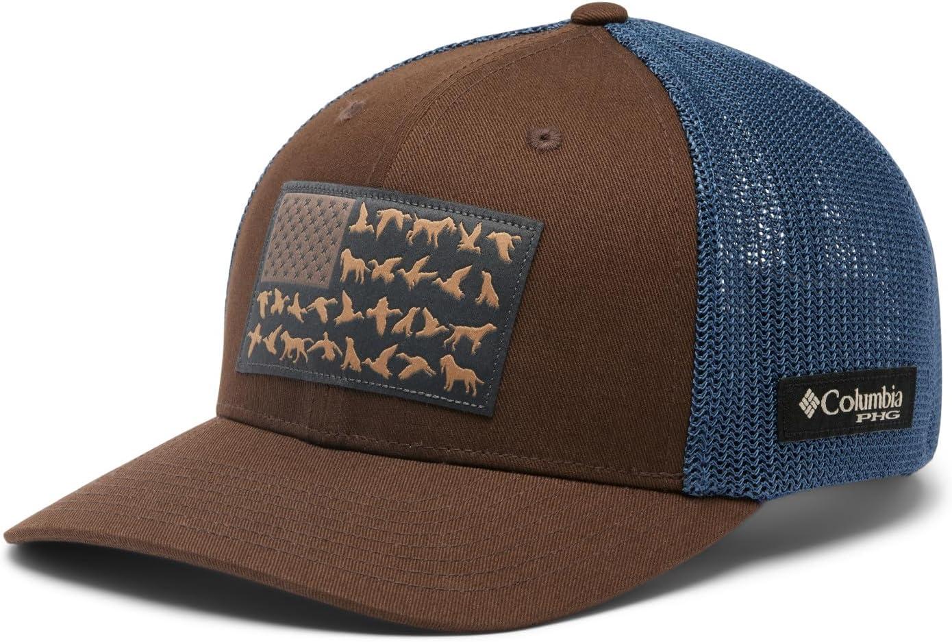 imageColumbia UnisexAdult PHG Game Flag Mesh Ball Cap Low CrownCordovanZincWaterfowl Flag