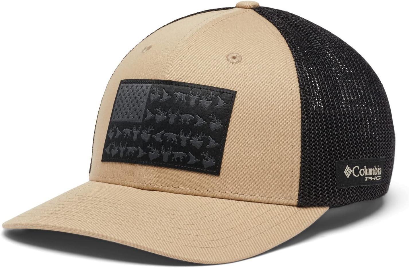 imageColumbia UnisexAdult PHG Game Flag Mesh Ball Cap Low CrownSaharaBlack