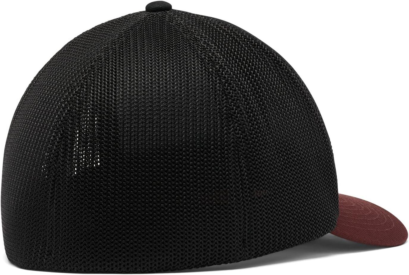 imageColumbia UnisexAdult Rugged Outdoor Mesh HatBaseball CapBlackRed Lodge Mountain Patch