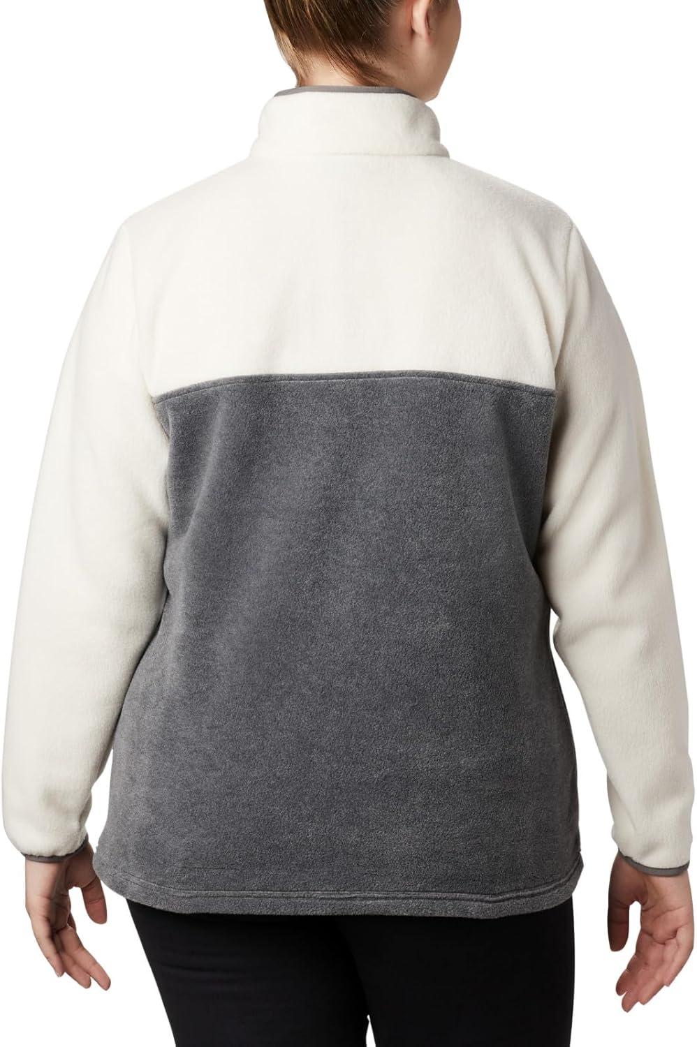 imageColumbia Womens Benton Springs Half Snap II Pull Over Fleece Jacket City Grey HeatherChalk Large