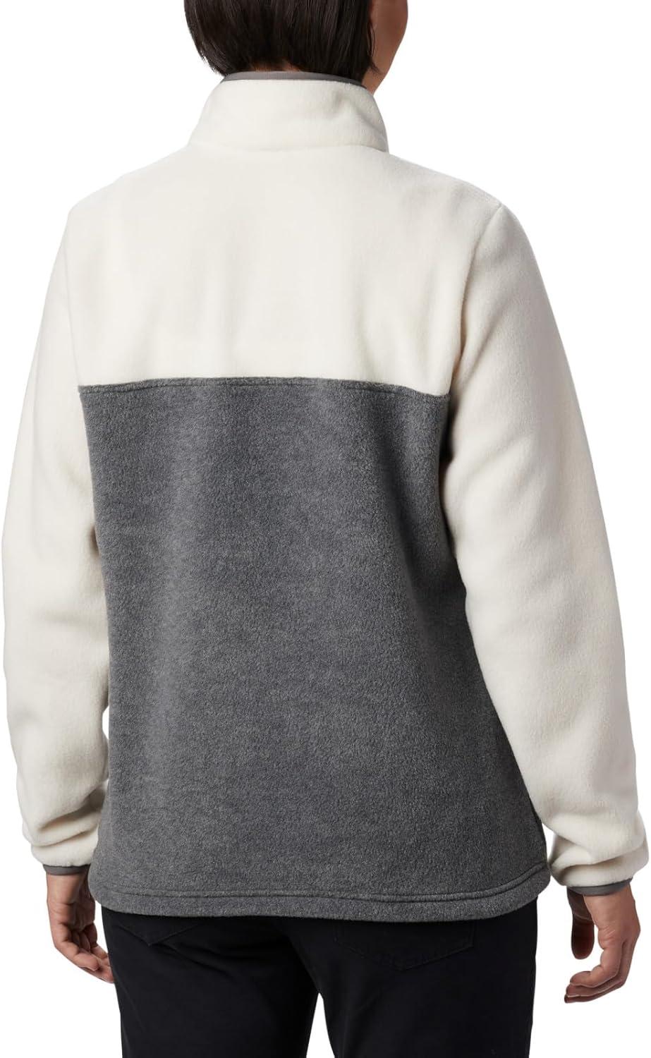 imageColumbia Womens Benton Springs Half Snap II Pull Over Fleece Jacket City Grey HeatherChalk Large