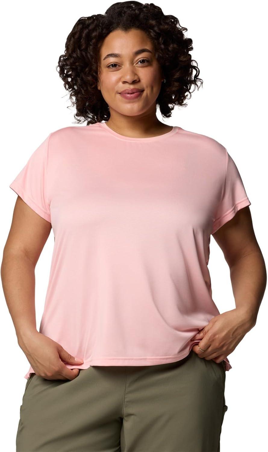imageColumbia Womens Bluevista Hill Short Sleeve CrewPink Sand Heather