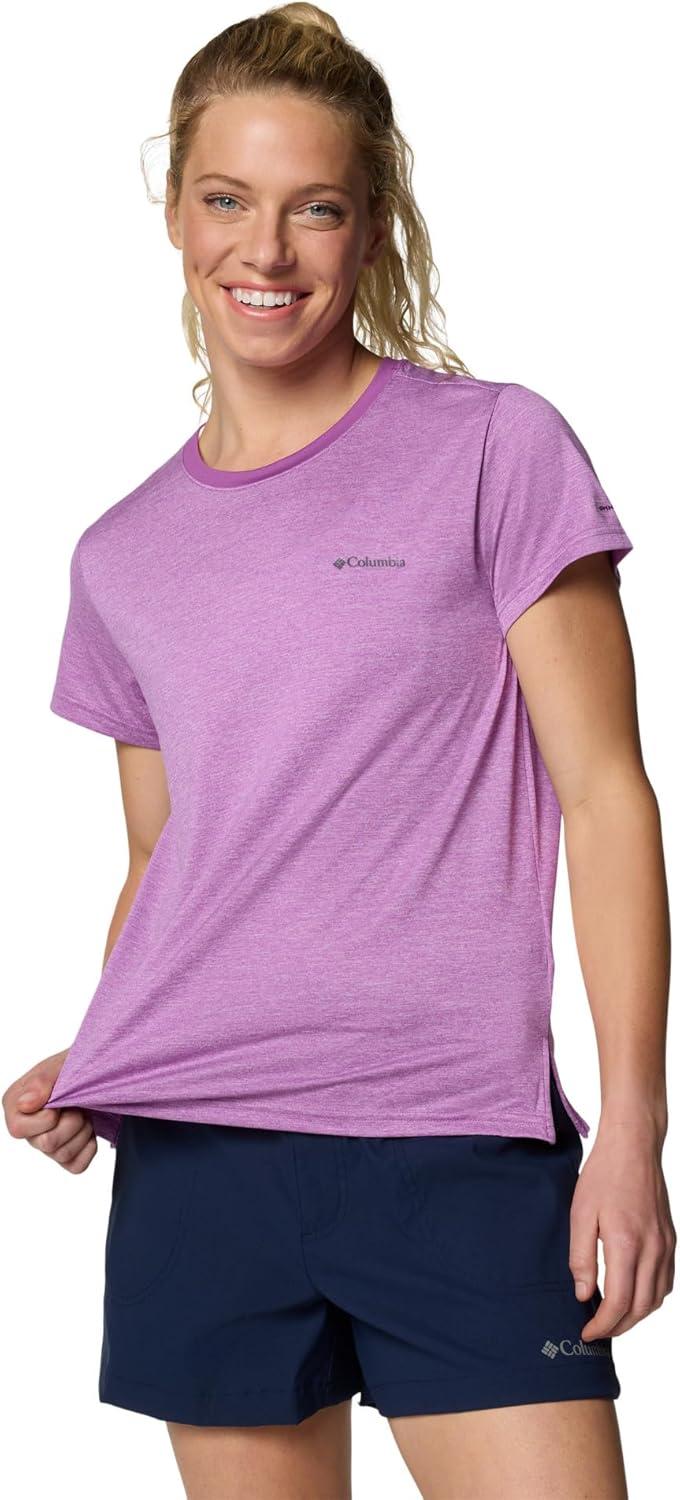imageColumbia Womens Bluevista Hill Short Sleeve CrewRazzle Heather