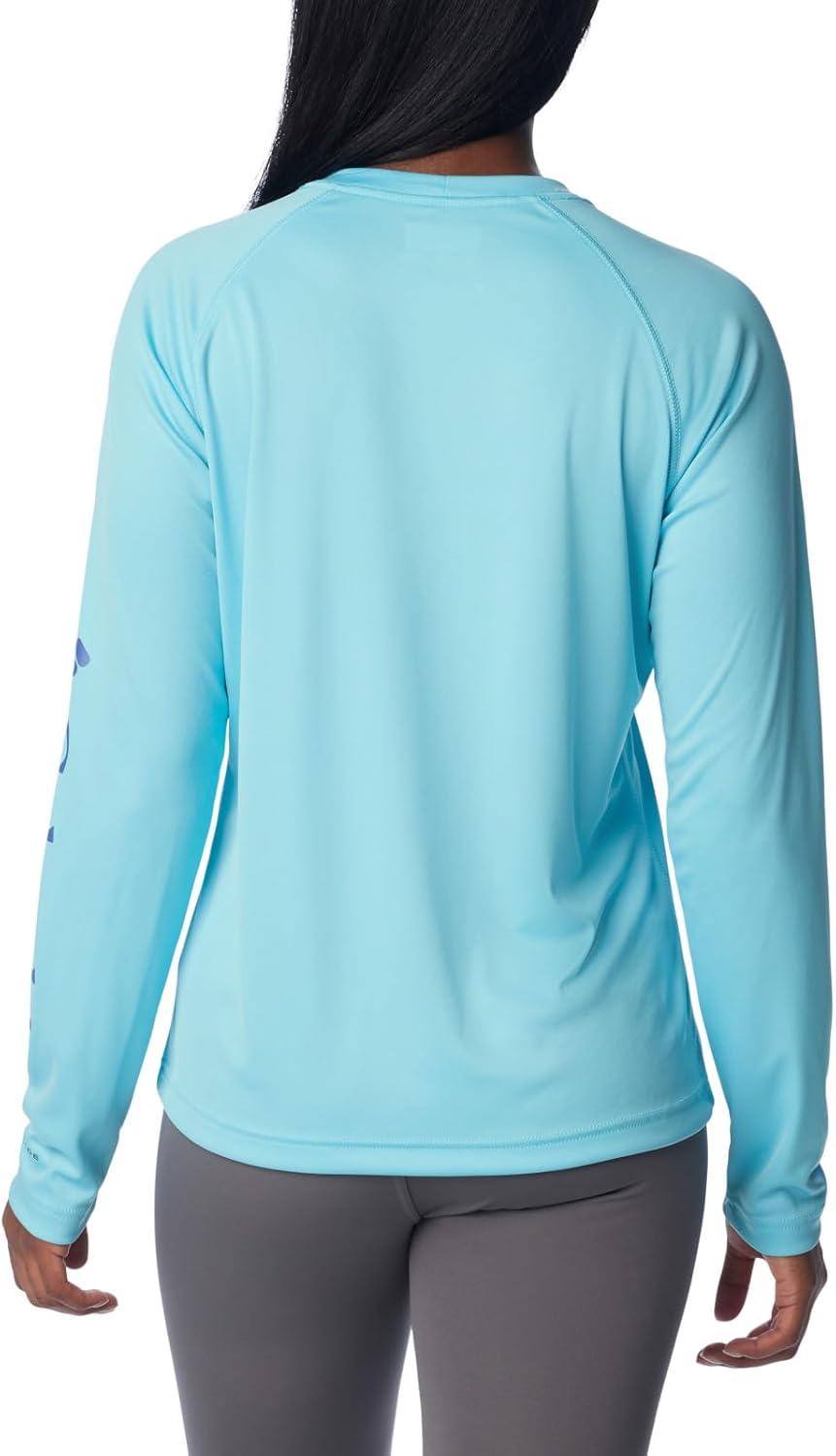 imageColumbia Womens Fork Stream Long Sleeve ShirtAquamarineEve Logo