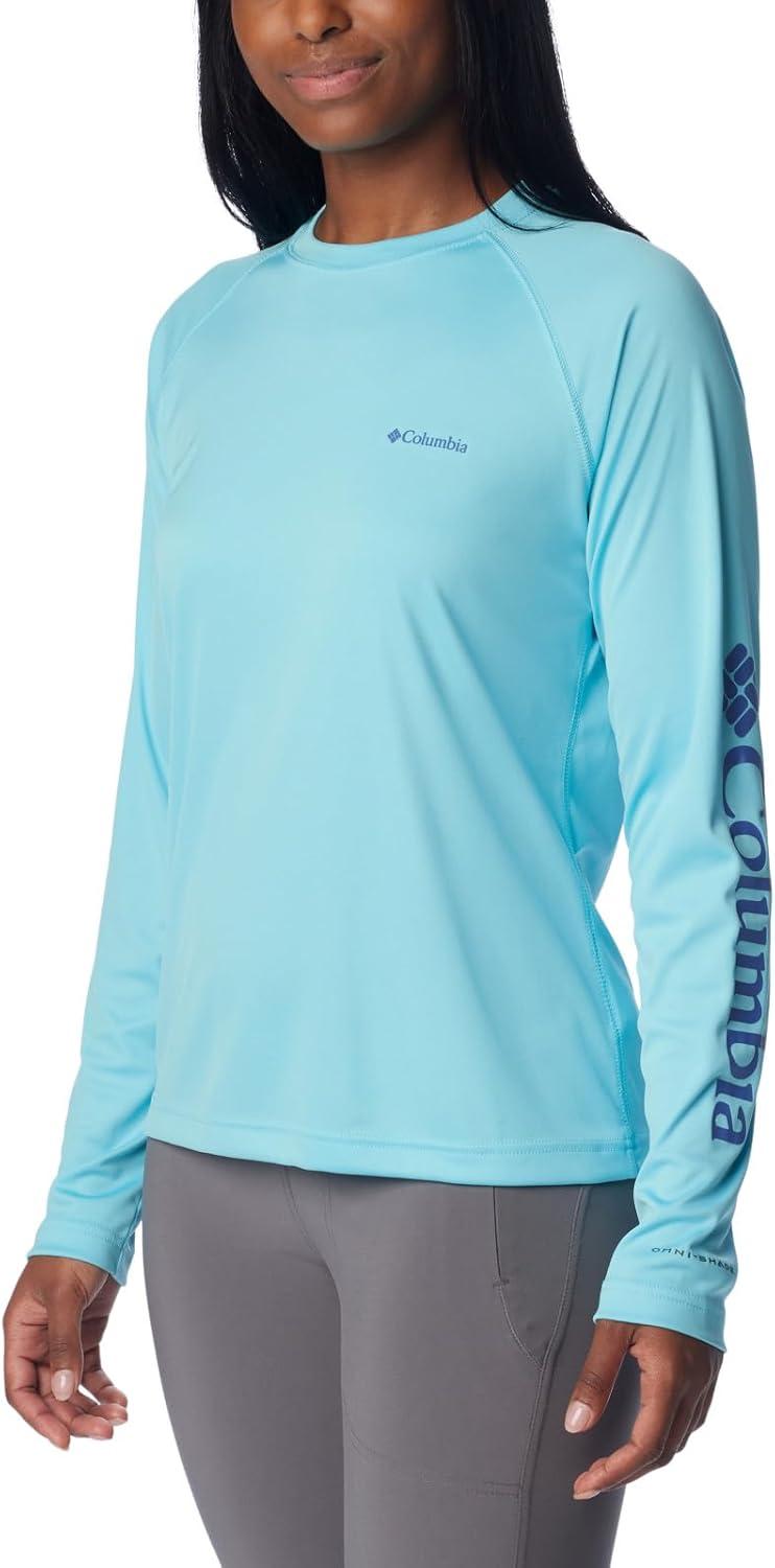 imageColumbia Womens Fork Stream Long Sleeve ShirtAquamarineEve Logo