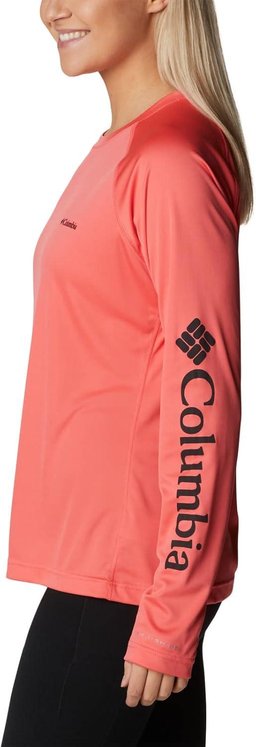 imageColumbia Womens Fork Stream Long Sleeve ShirtBlush PinkWhite Logo