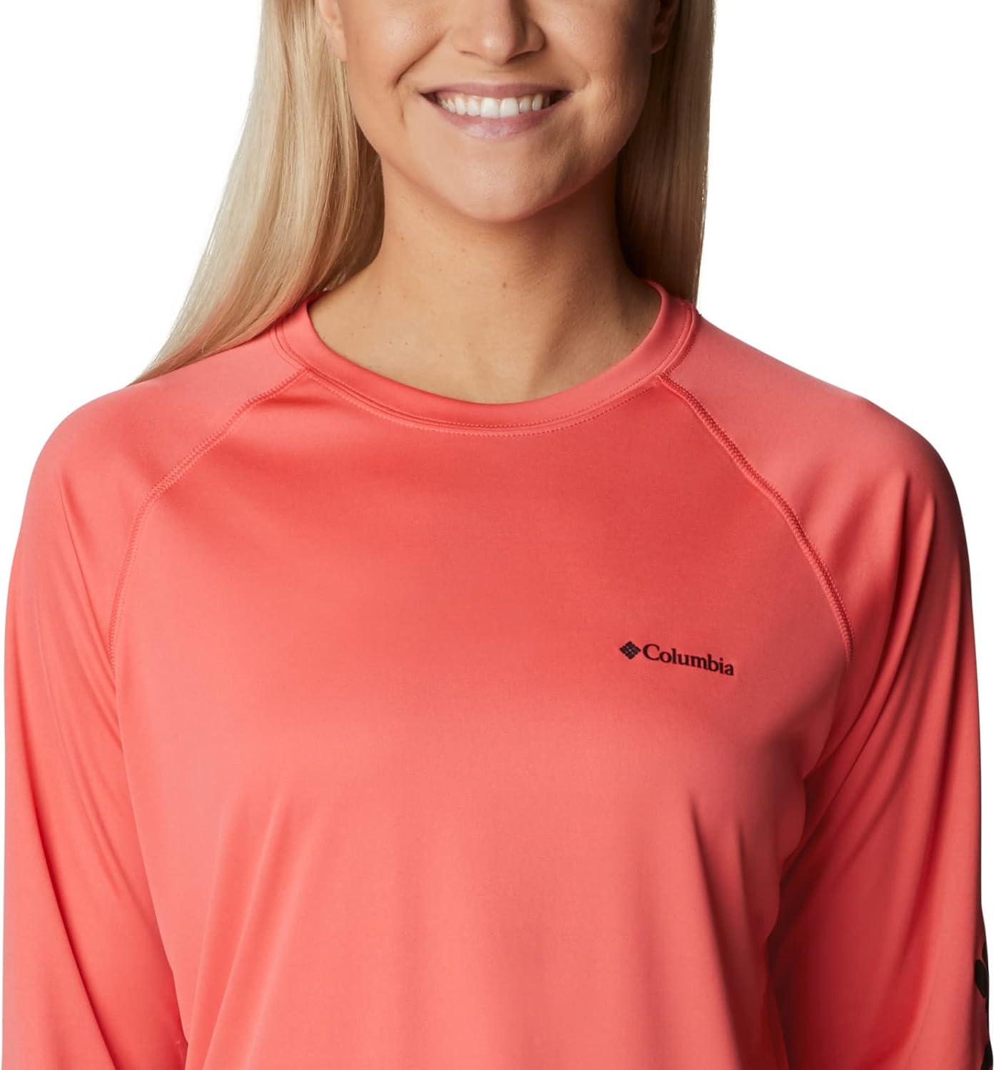 imageColumbia Womens Fork Stream Long Sleeve ShirtBlush PinkWhite Logo