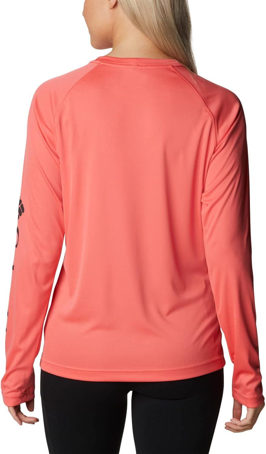 imageColumbia Womens Fork Stream Long Sleeve ShirtBlush PinkWhite Logo