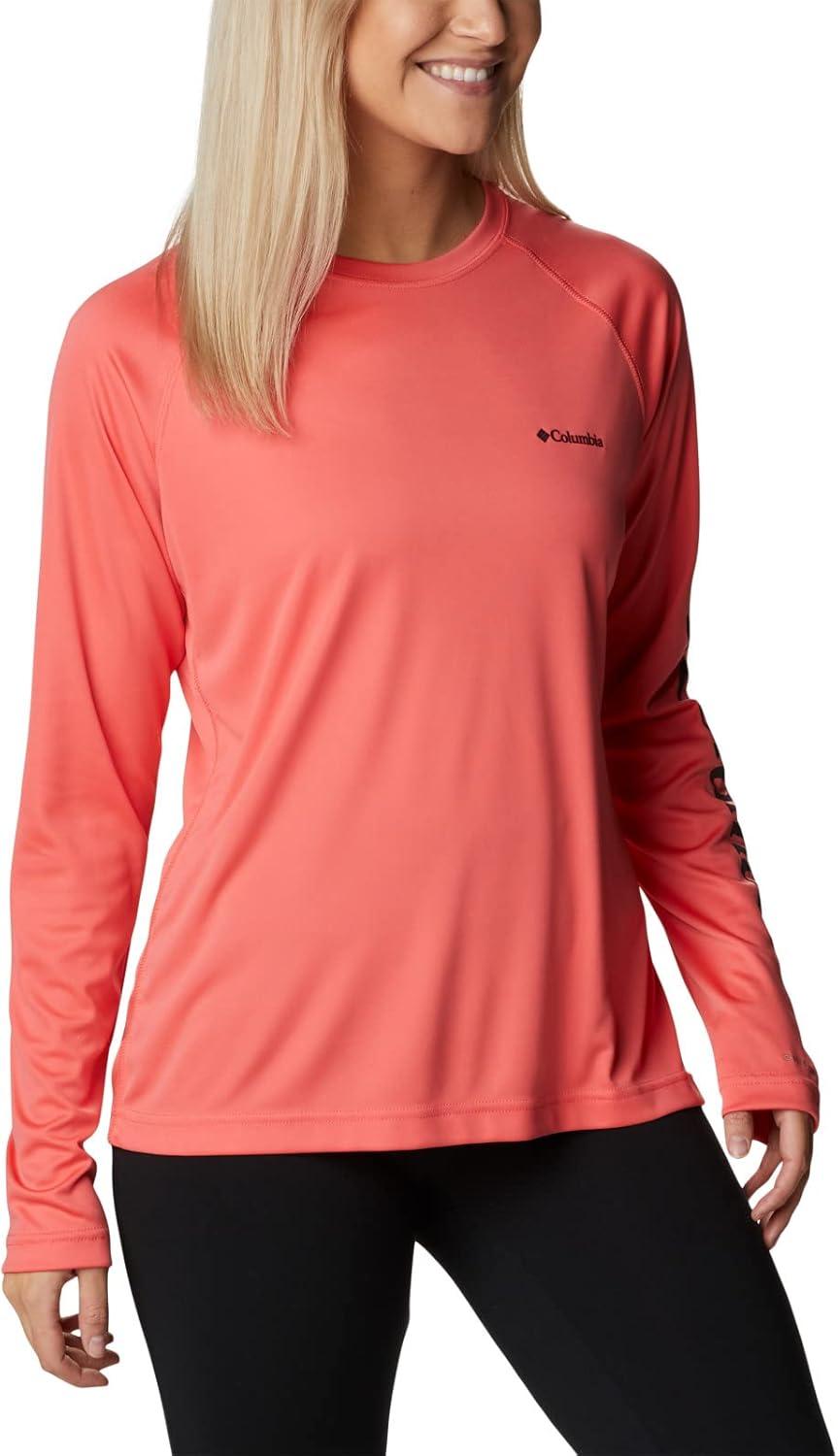 imageColumbia Womens Fork Stream Long Sleeve ShirtBlush PinkWhite Logo