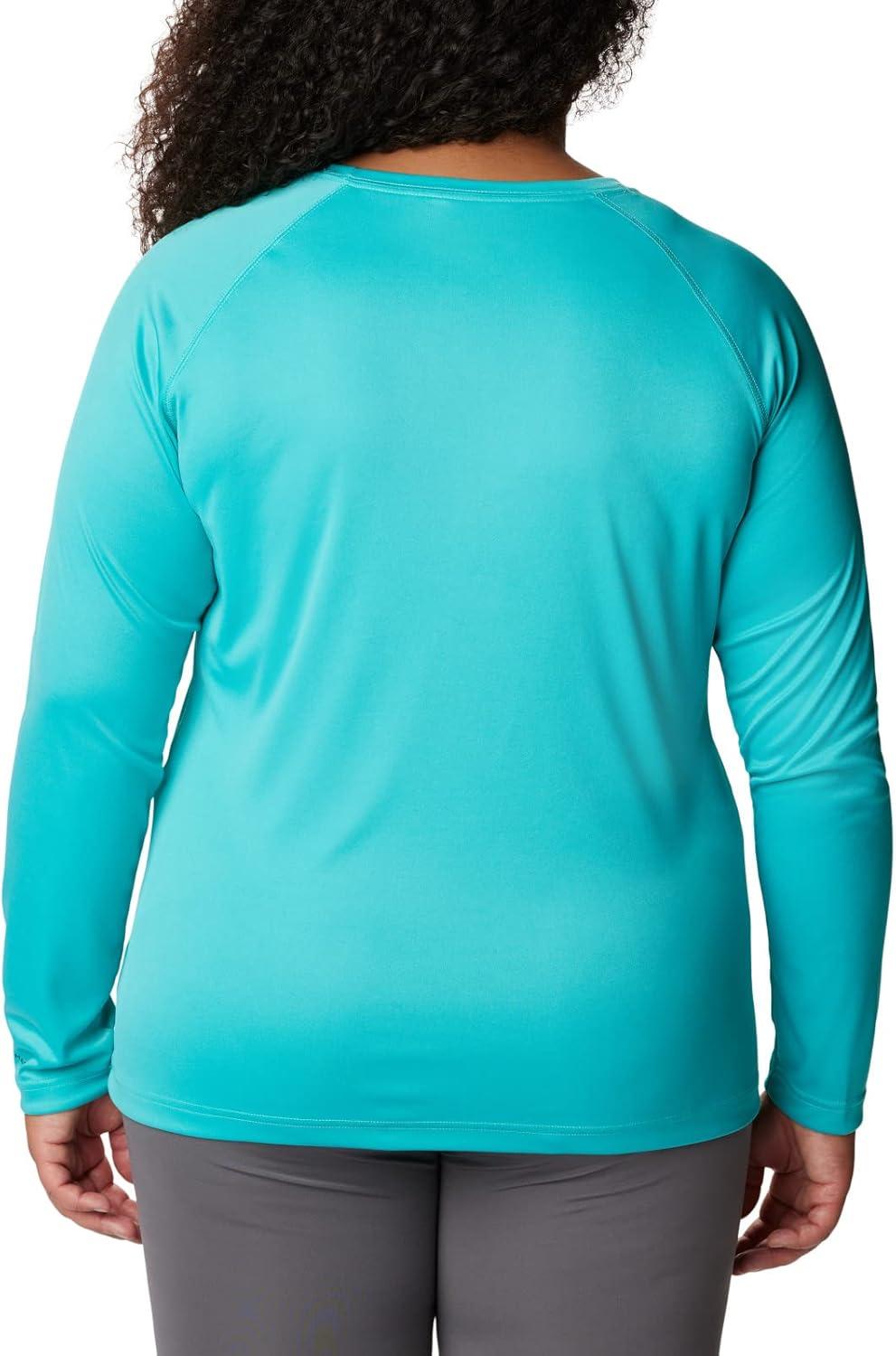 imageColumbia Womens Fork Stream Long Sleeve ShirtBright AquaNocturnal Graphic