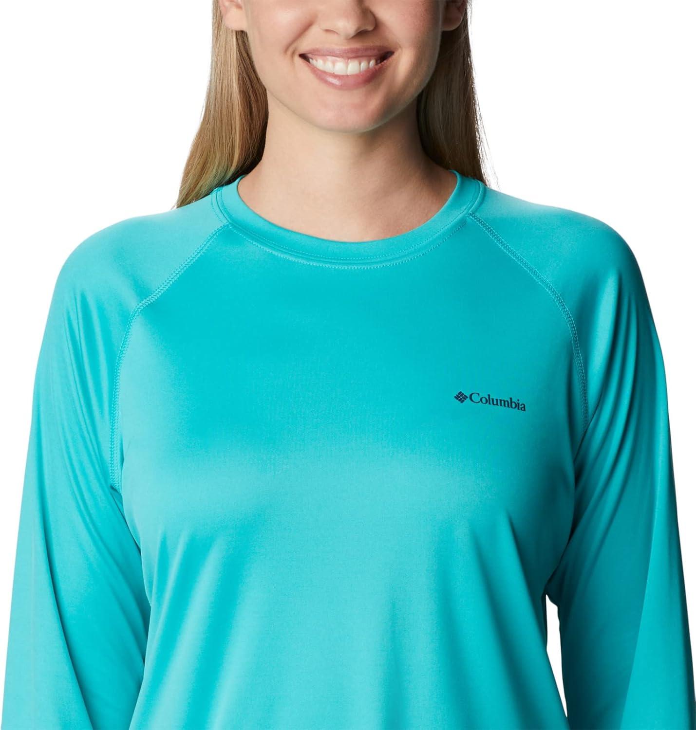 imageColumbia Womens Fork Stream Long Sleeve ShirtBright AquaNocturnal Graphic