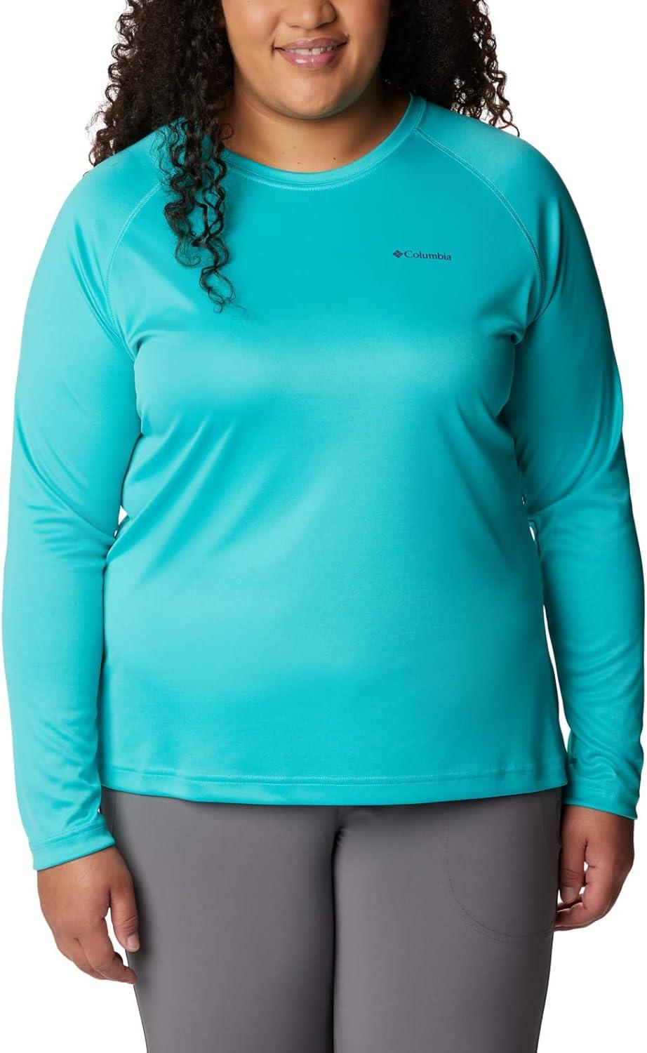 imageColumbia Womens Fork Stream Long Sleeve ShirtBright AquaNocturnal Graphic