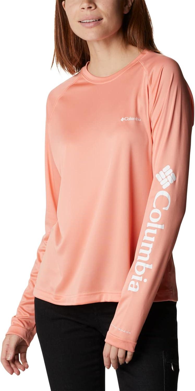 imageColumbia Womens Fork Stream Long Sleeve ShirtCoral ReefWhite Logo