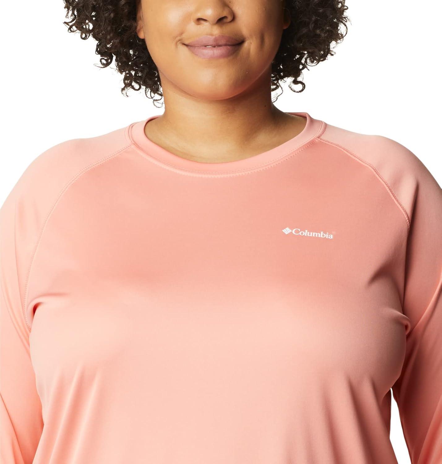 imageColumbia Womens Fork Stream Long Sleeve ShirtCoral ReefWhite Logo