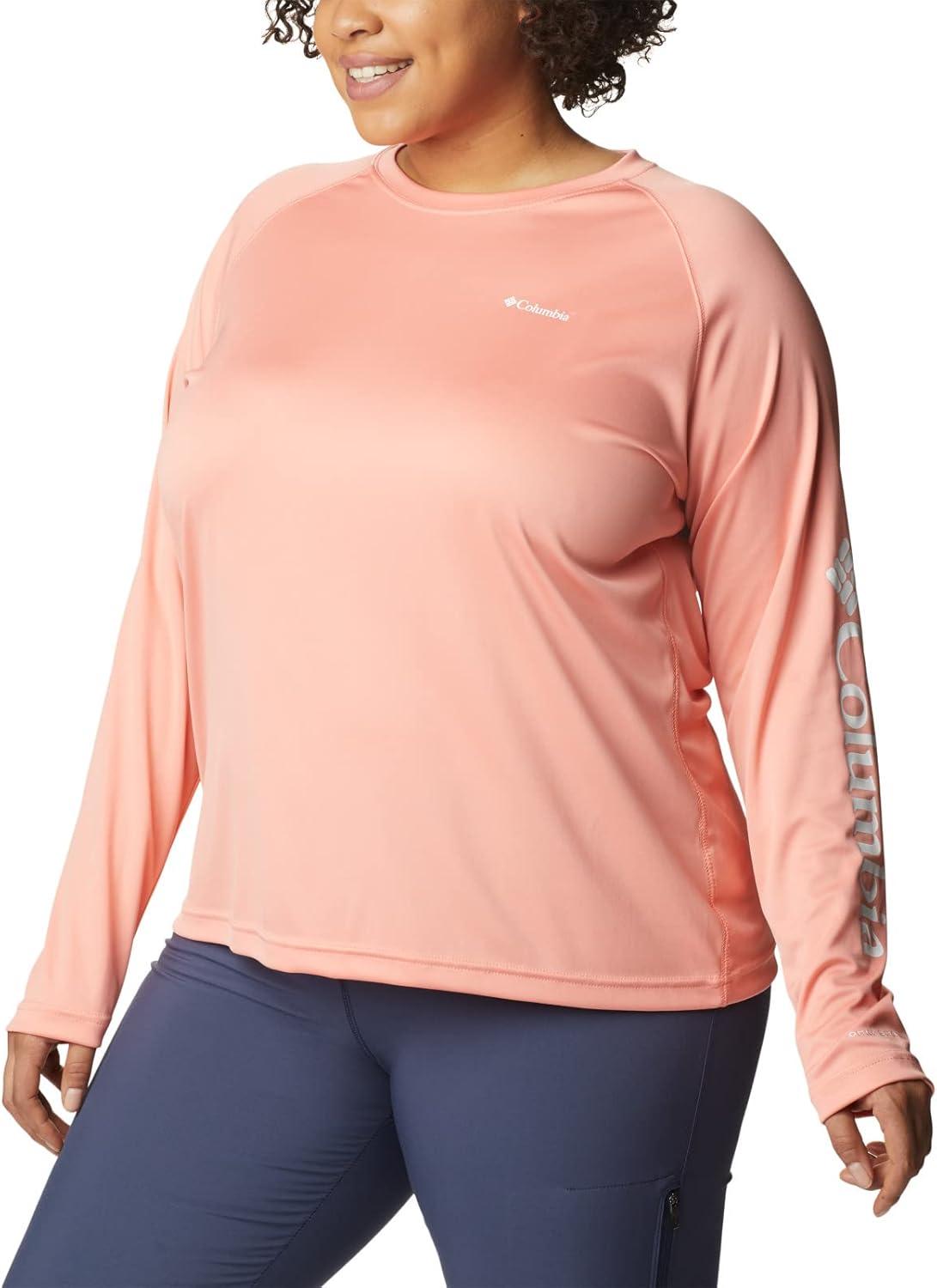 imageColumbia Womens Fork Stream Long Sleeve ShirtCoral ReefWhite Logo