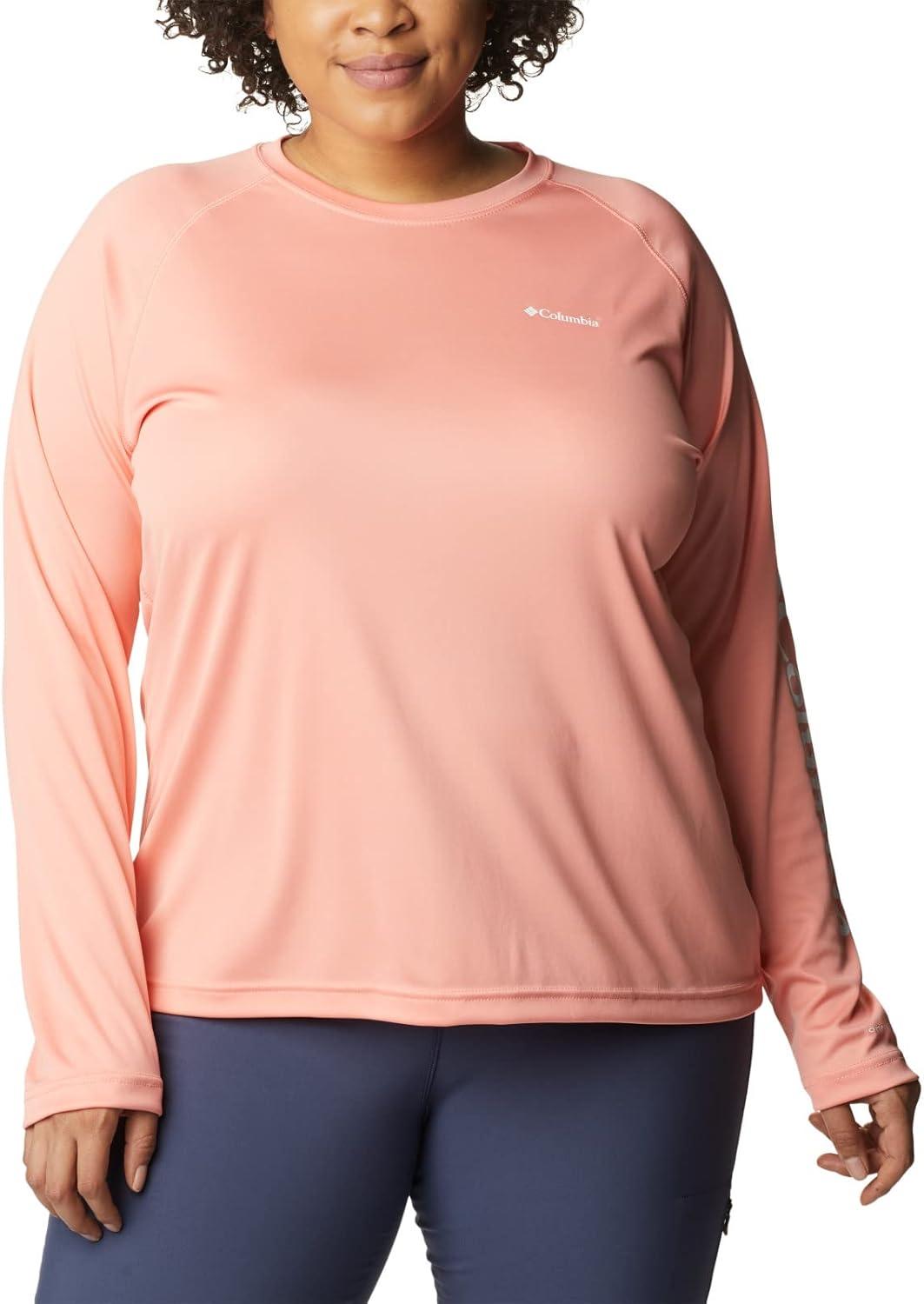 imageColumbia Womens Fork Stream Long Sleeve ShirtCoral ReefWhite Logo