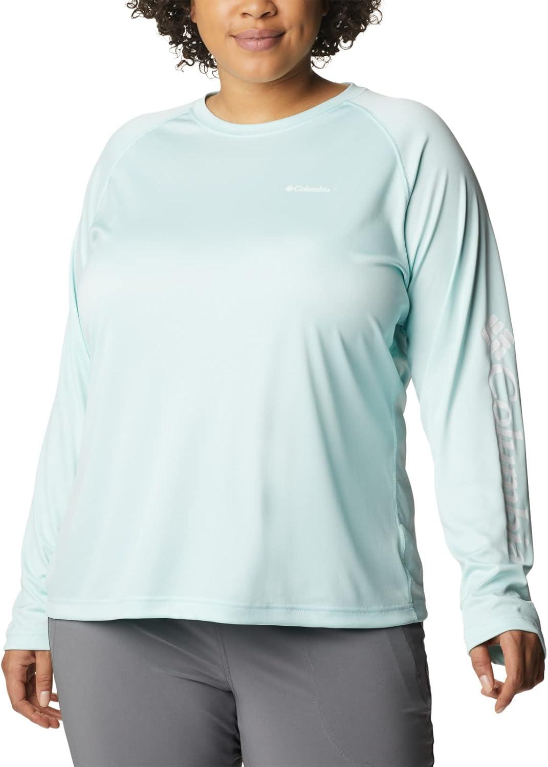 imageColumbia Womens Fork Stream Long Sleeve ShirtIcy MornWhite Logo