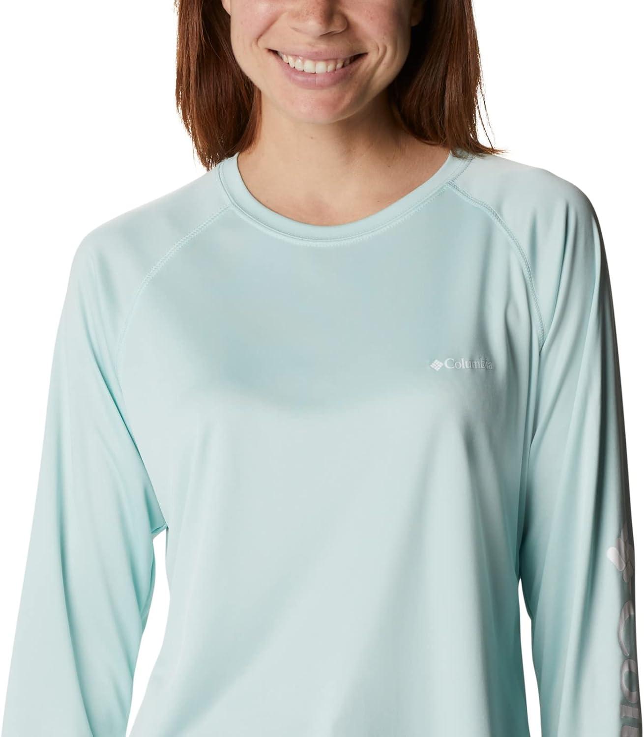 imageColumbia Womens Fork Stream Long Sleeve ShirtIcy MornWhite Logo